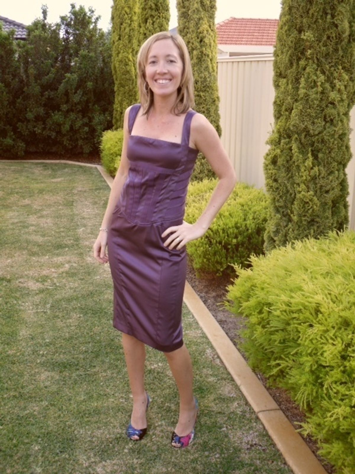 Roberto Cavalli Dress Purple Size 6 for rent on The Volte - main image