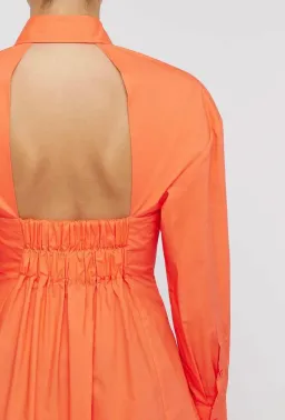 Scanlan Theodore Parachute Cut Out Mini Shirtdress Orange Size AU 6 for rent on The Volte - image 4