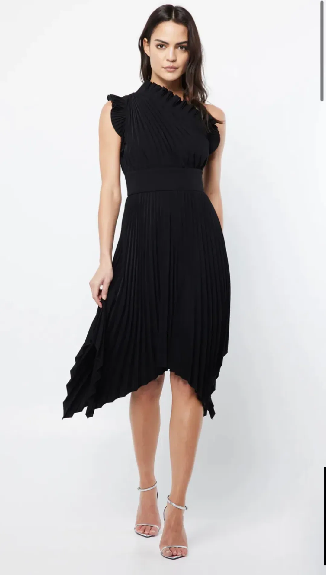 Mossman THE LADY LIKE MIDI DRESS Black Size AU 10  for rent on The Volte - main image