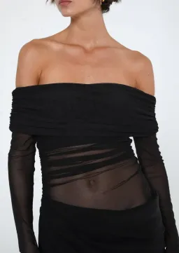 Benni Yasmin Off-Shoulder Maxi Dress Black Size 6 for rent on The Volte - image 2
