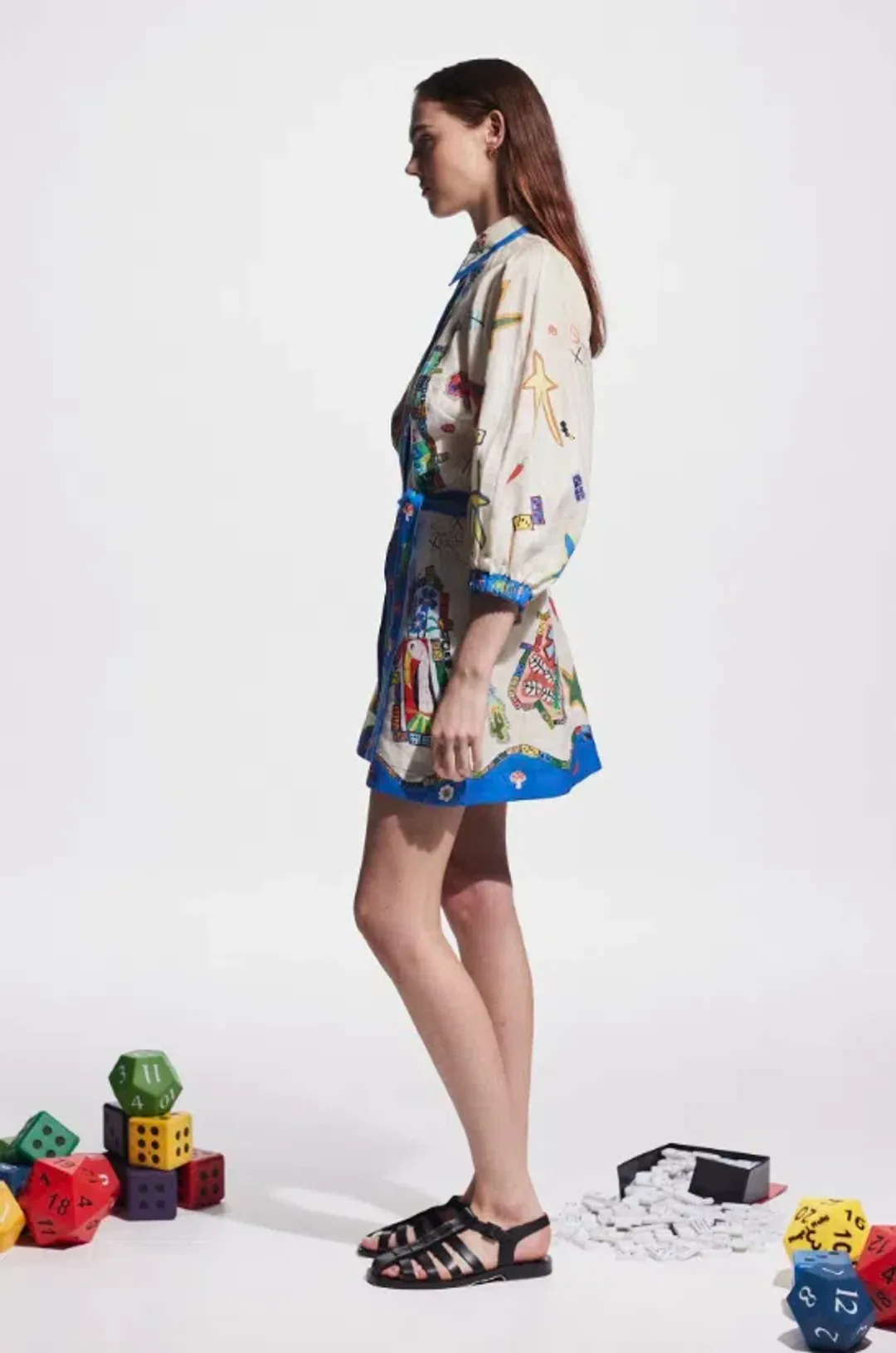 Alémais  Players Mini Dress Print Size 10 for rent on The Volte - main image