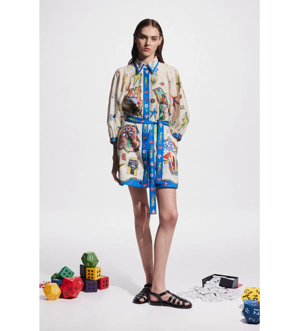 Alémais  Players Mini Dress Print Size 10 for rent on The Volte - main image