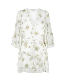 Shona Joy Julieta Balloon Sleeve Frill Mini Dress Print Size AU 14 for rent on The Volte - image 3