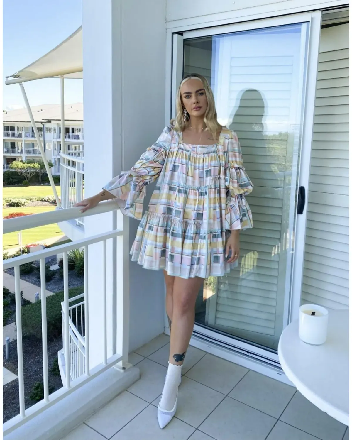 Aje L’Esprit Mini Dress Multi Size AU 6  for rent on The Volte - main image