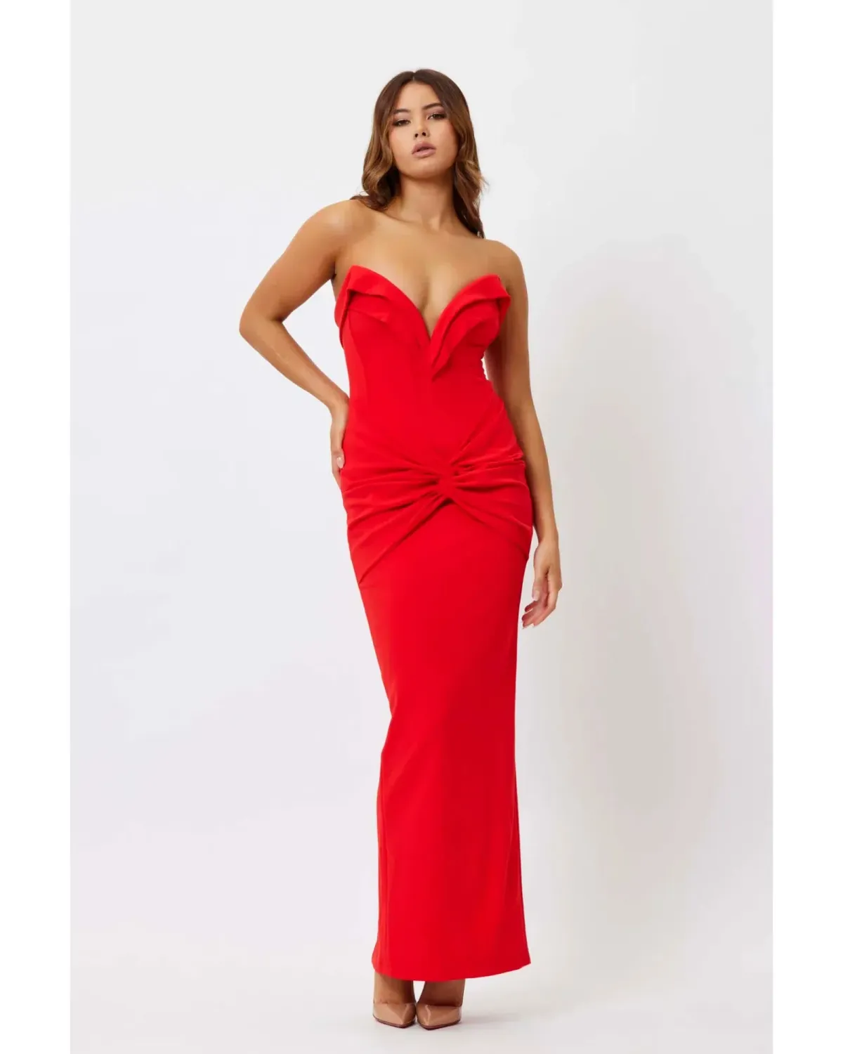 Bianca & Bridgett Adriana Dress Red Size AU 12 for rent on The Volte - main image