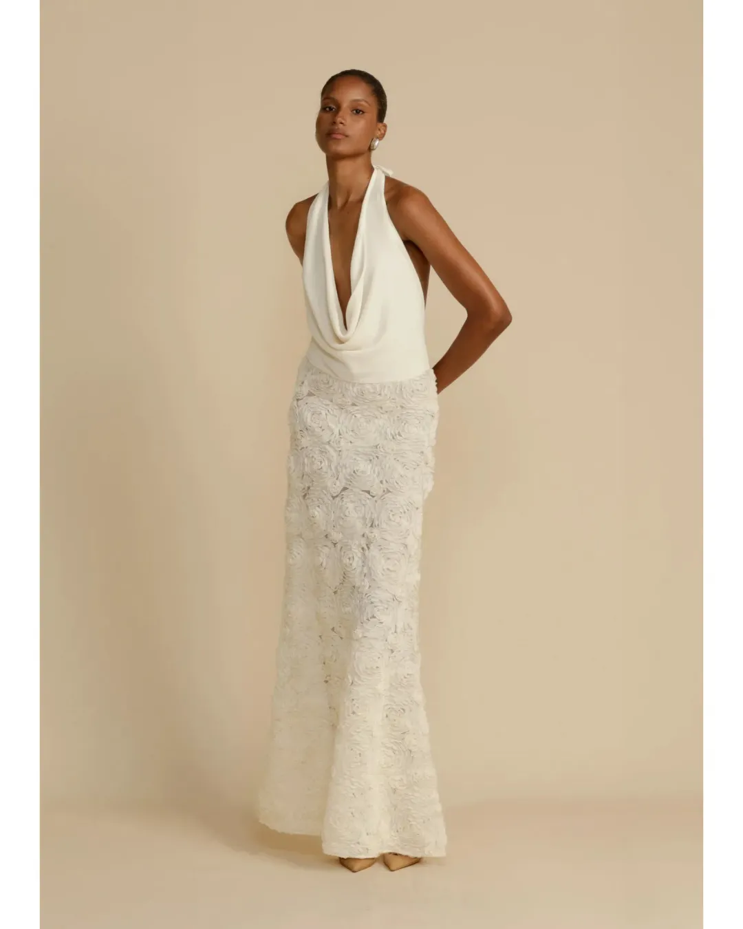 Arcina Ori Adrianna Dress Ivory Size AU 8 for rent on The Volte - main image