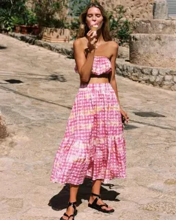 Steele Malibu Sans Set in Hypno Gingham Size AU 10 for rent on The Volte - image 1