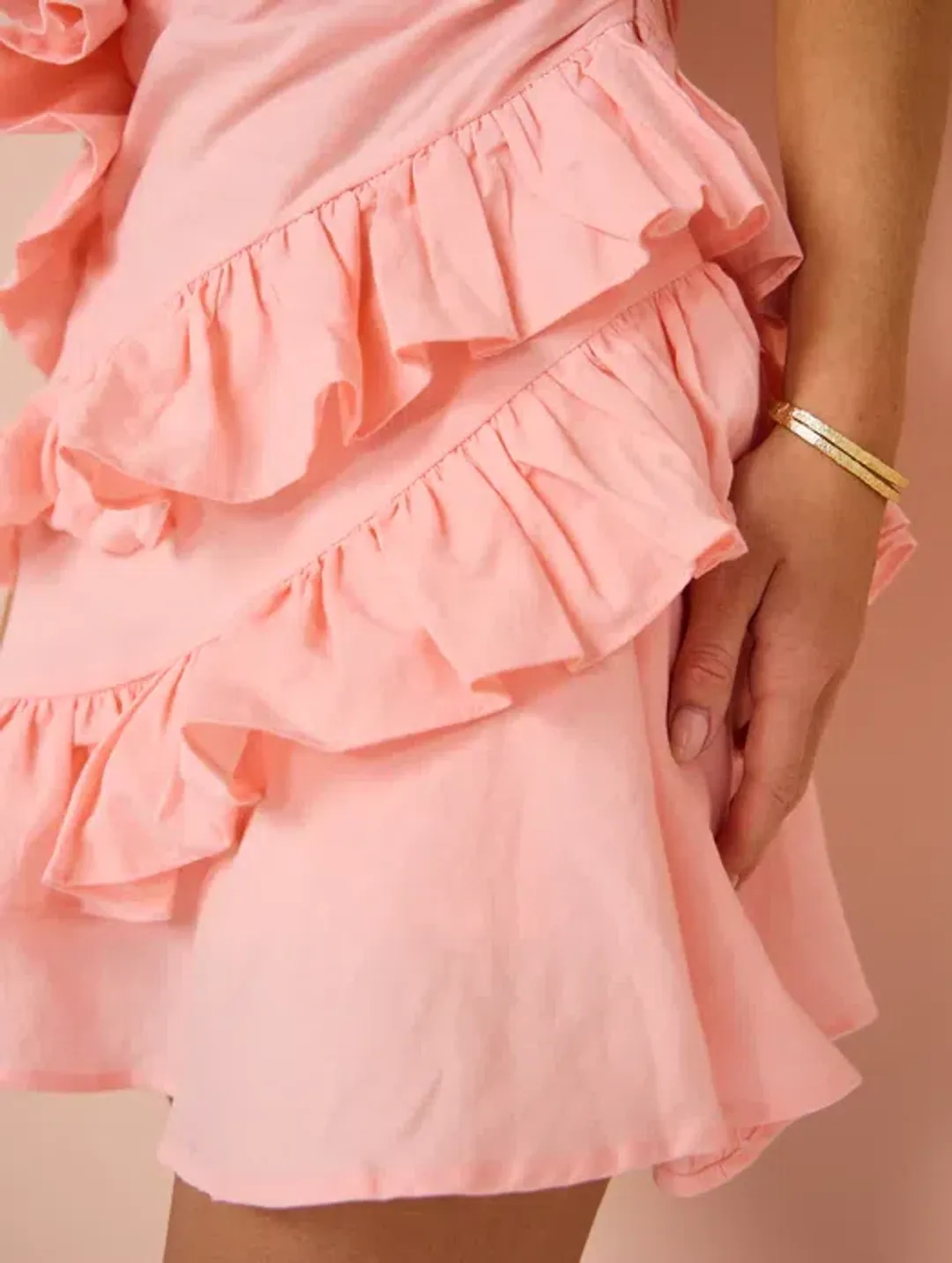 By Nicola Adrift Mini Dress Pink Size 12 for rent on The Volte - main image