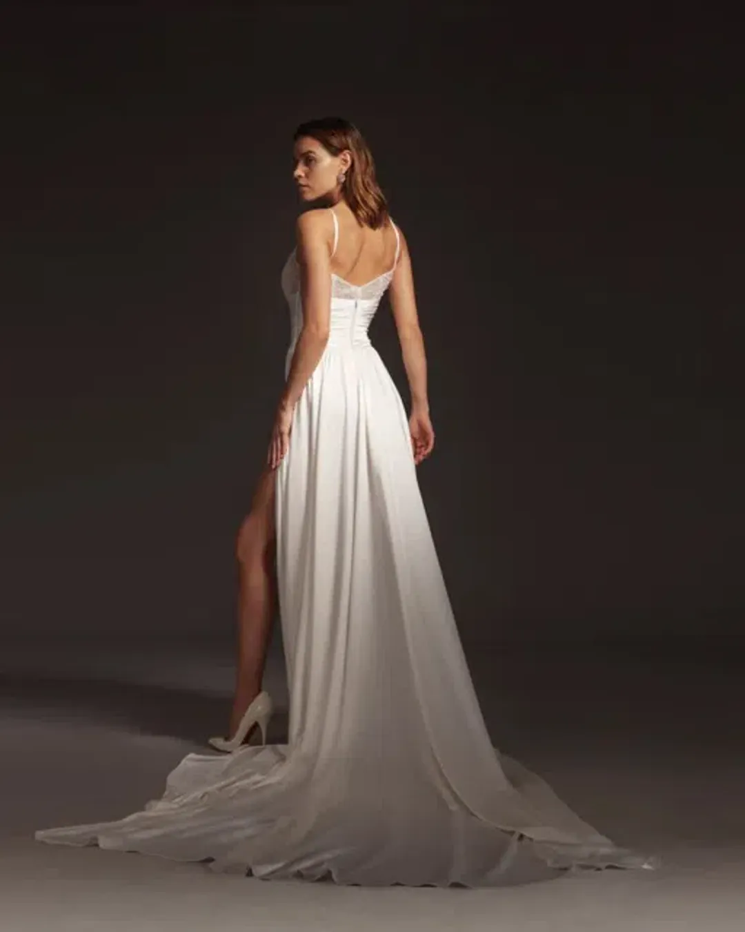 Galia Lahav Tammy Dress White Size 14 for rent on The Volte - main image