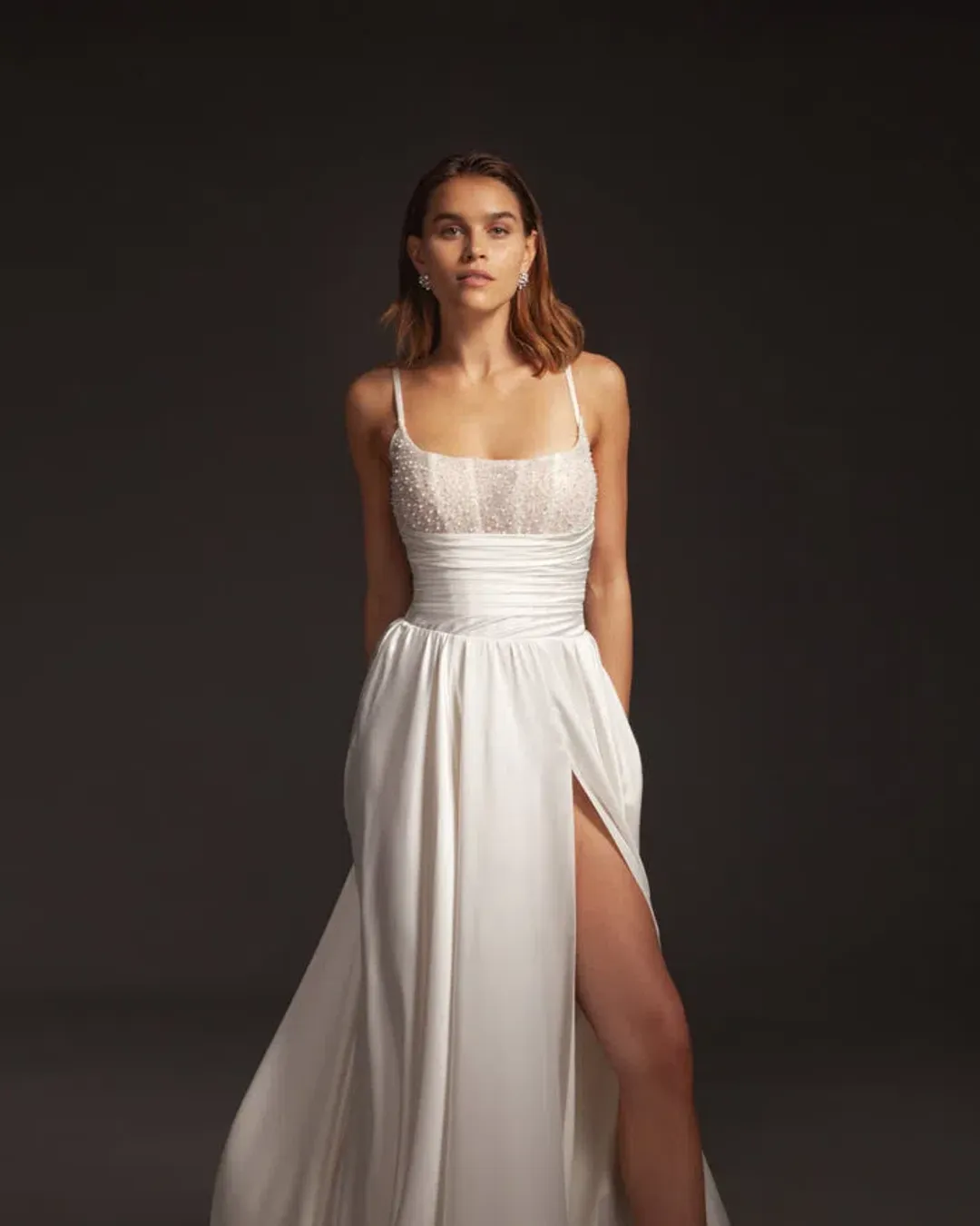 Galia Lahav Tammy Dress White Size 14 for rent on The Volte - main image