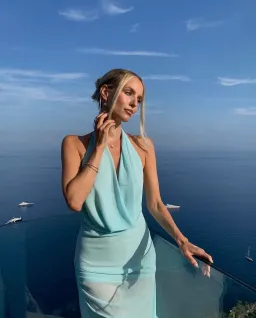 Natalie Rolt Anastasia Dress Baby Blue Size 1 / AU 8 for rent on The Volte - image 3