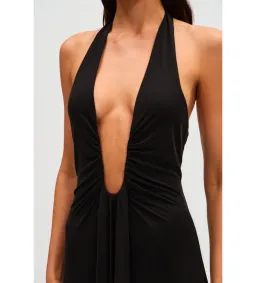 Misha Jennifer Cupro Maxi Dress Black Size 8  for rent on The Volte - image 2