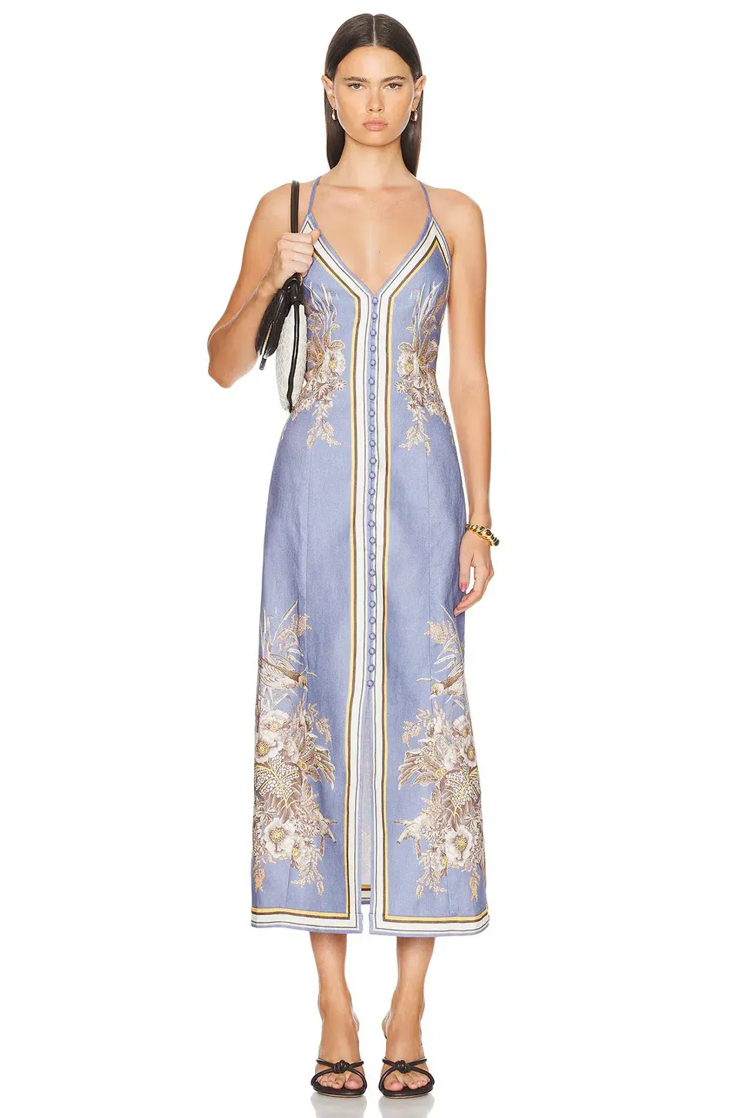Zimmermann The Ottie Slip Dress in Blue Floral Size 1/Au 10  for rent on The Volte - main image
