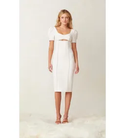 Bec & Bridge Noah White Mouth Midi Dress White Size 10 for rent on The Volte - image 1