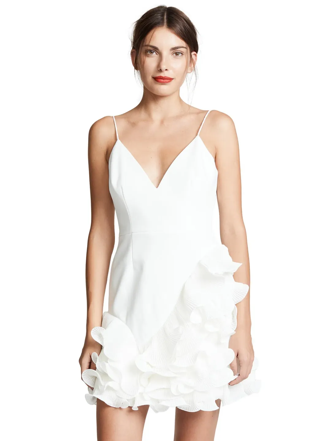 Talulah Golda Ruffle Mini Dress White Size 8 for rent on The Volte - main image