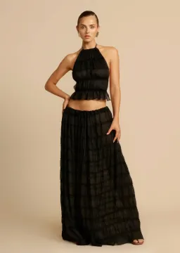 Arcina Ori Juliette Halter Top & Maxi Skirt Set Black Size S / AU 6-8 for rent on The Volte - image 1