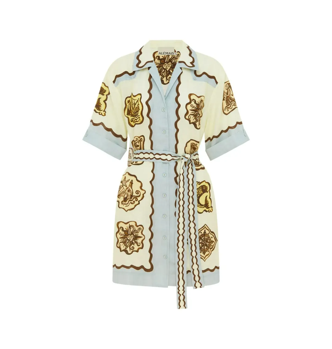 Alemais Relic Mini Dress Print Size AU 8 for rent on The Volte - main image