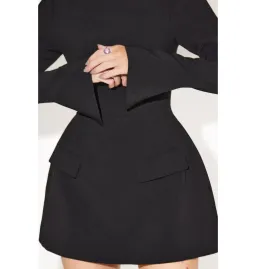 Odd Muse The Ultimate Muse Split Sleeve Mini Dress Black Size AU 10 for rent on The Volte - image 2