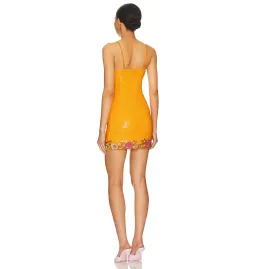 Majorelle Cal Embellished Mini Dress in Sherbert Orange Size S / AU 8 for rent on The Volte - image 2