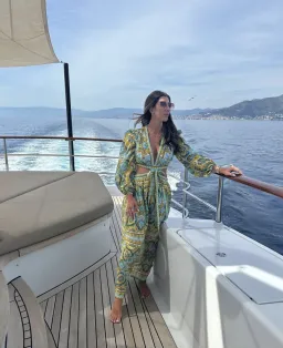 Zimmermann Halcyon Tie Front Midi Dress Blue/Yellow Paisley Size 1 / AU 10 for rent on The Volte - image 2