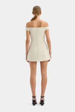 Sir the Label Sandrine Off Shoulder Mini Dress in Ecru Size 1 (AU 8) for rent on The Volte - image 3