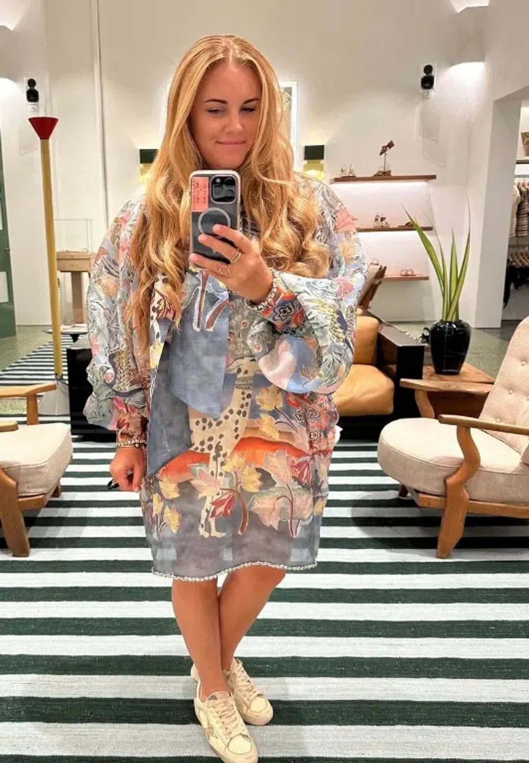 Zimmermann Illustration Billow Shift Mini Dress Eden Garden Size S / AU 8 for rent on The Volte - main image