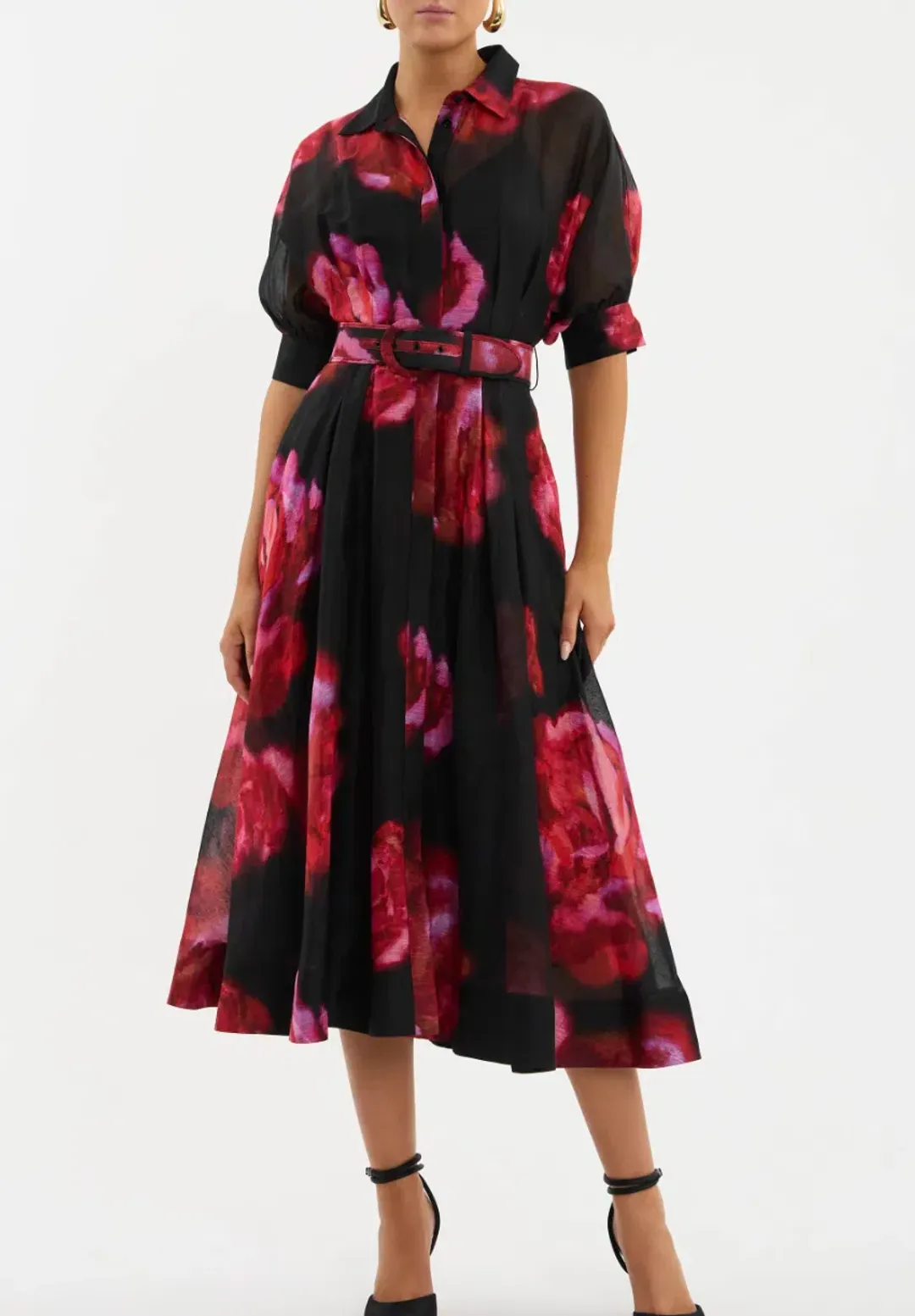 Rebecca Vallance Rosina Midi Dress Floral Size 18 for rent on The Volte - main image
