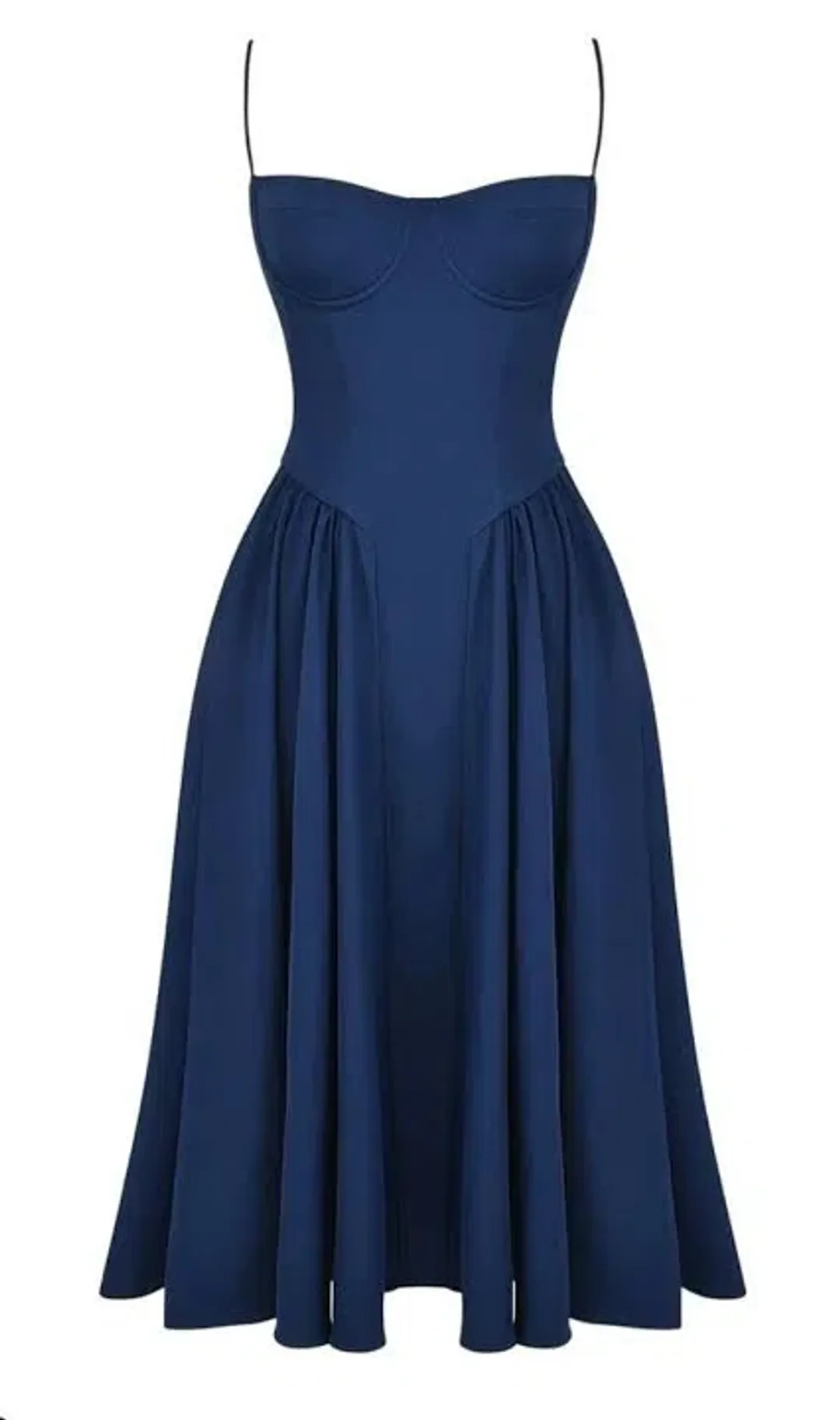 House of CB Samaria Corset Sundress in French Navy Size 6/XS for rent on The Volte - main image