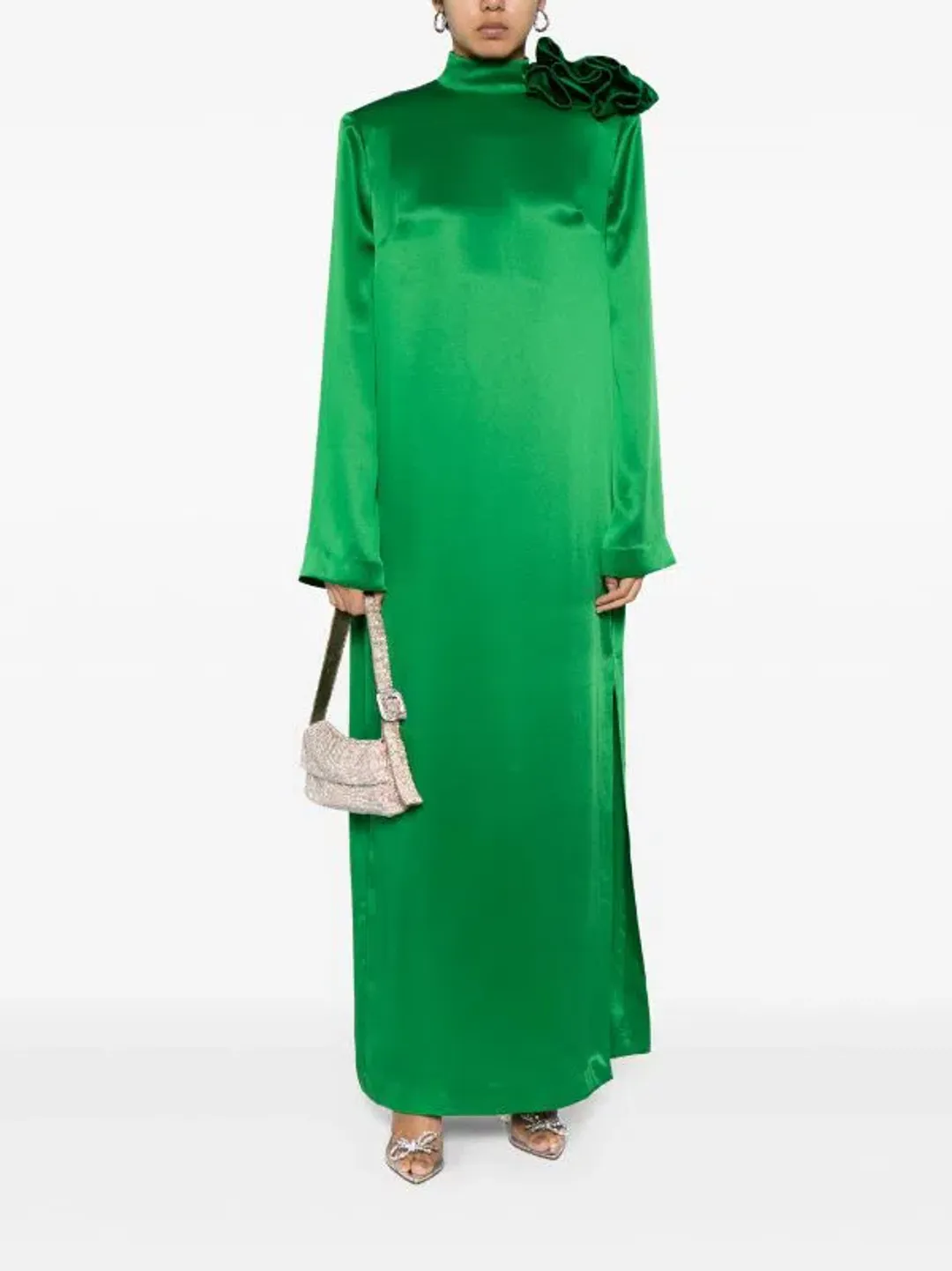 Rachel Gilbert Rosy Full Length Gown Emerald Size 12 for rent on The Volte - main image