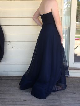 Bariano Strapless Navy Gown Size 8 for rent on The Volte - image 3