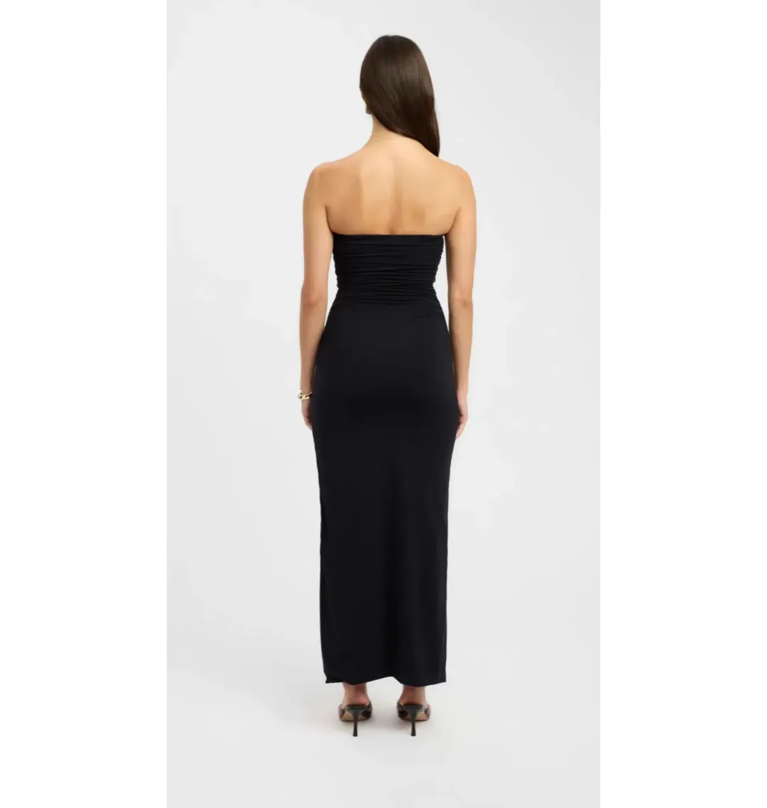 Kookai Tayla Trim Maxi Dress Black Size AU 8 for rent on The Volte - main image
