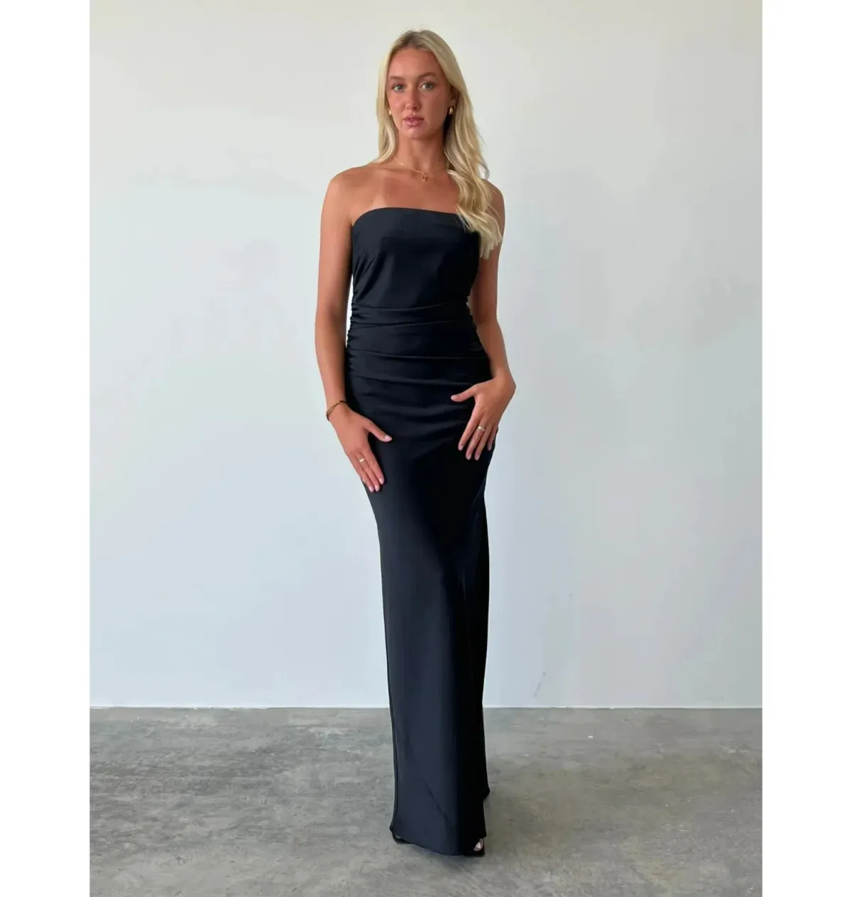Bec & Bridge Eternity Strapless Maxi Dress Black Size AU 10 for rent on The Volte - main image