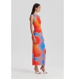Scanlan Theodore Watercolour Dress Blue/Red Size AU 10 for rent on The Volte - image 2