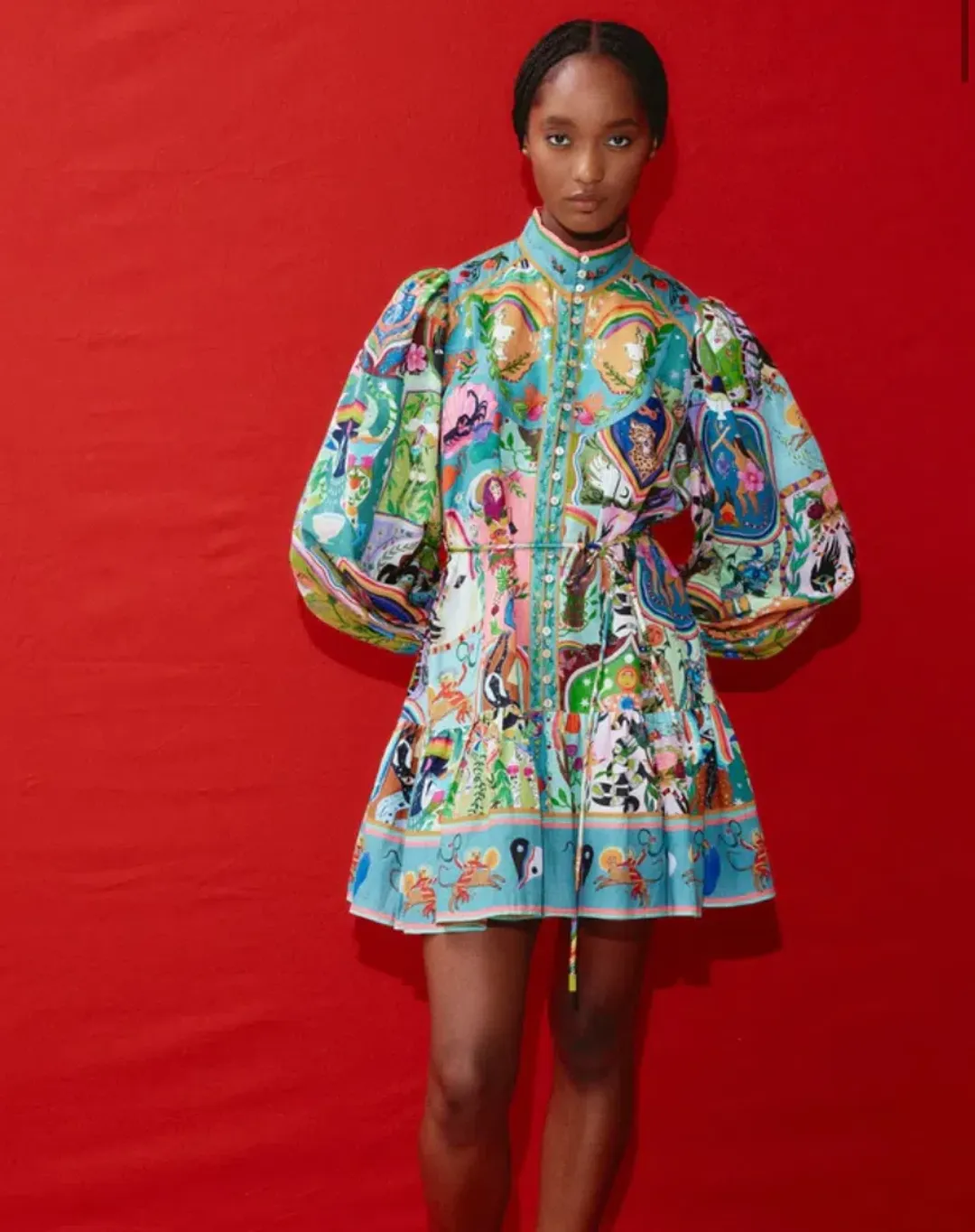 Alemais Evergreen Mini Dress Multi Size AU 8 for rent on The Volte - main image