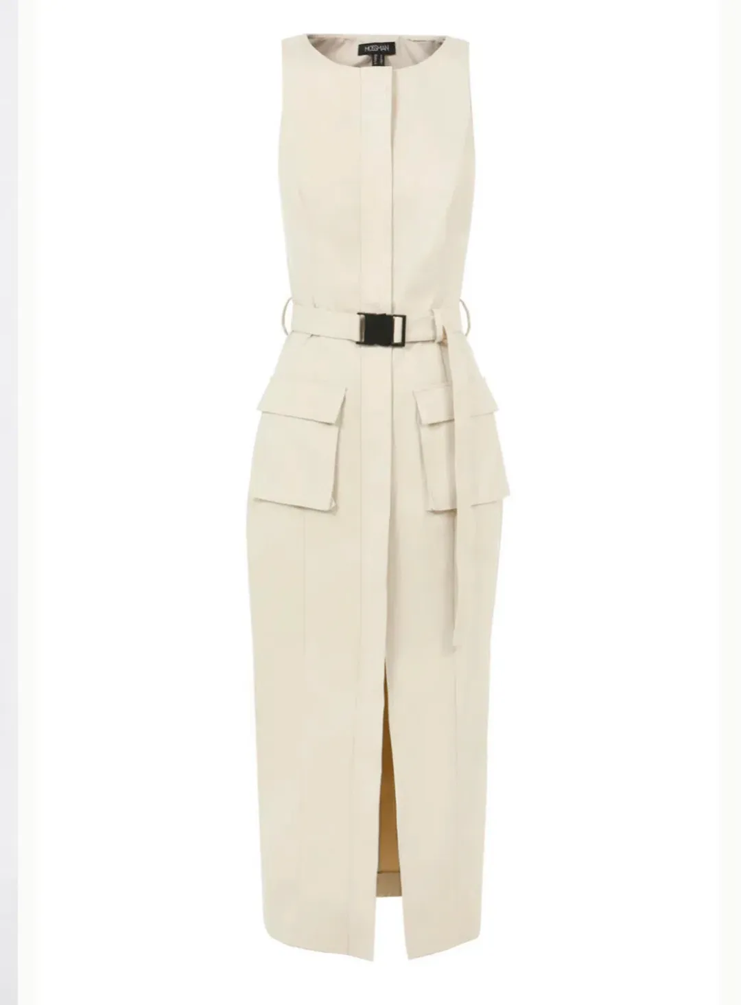 MOSSMAN BEIGE ON HIATUS MIDI SAFARI DRESS for rent on The Volte - main image