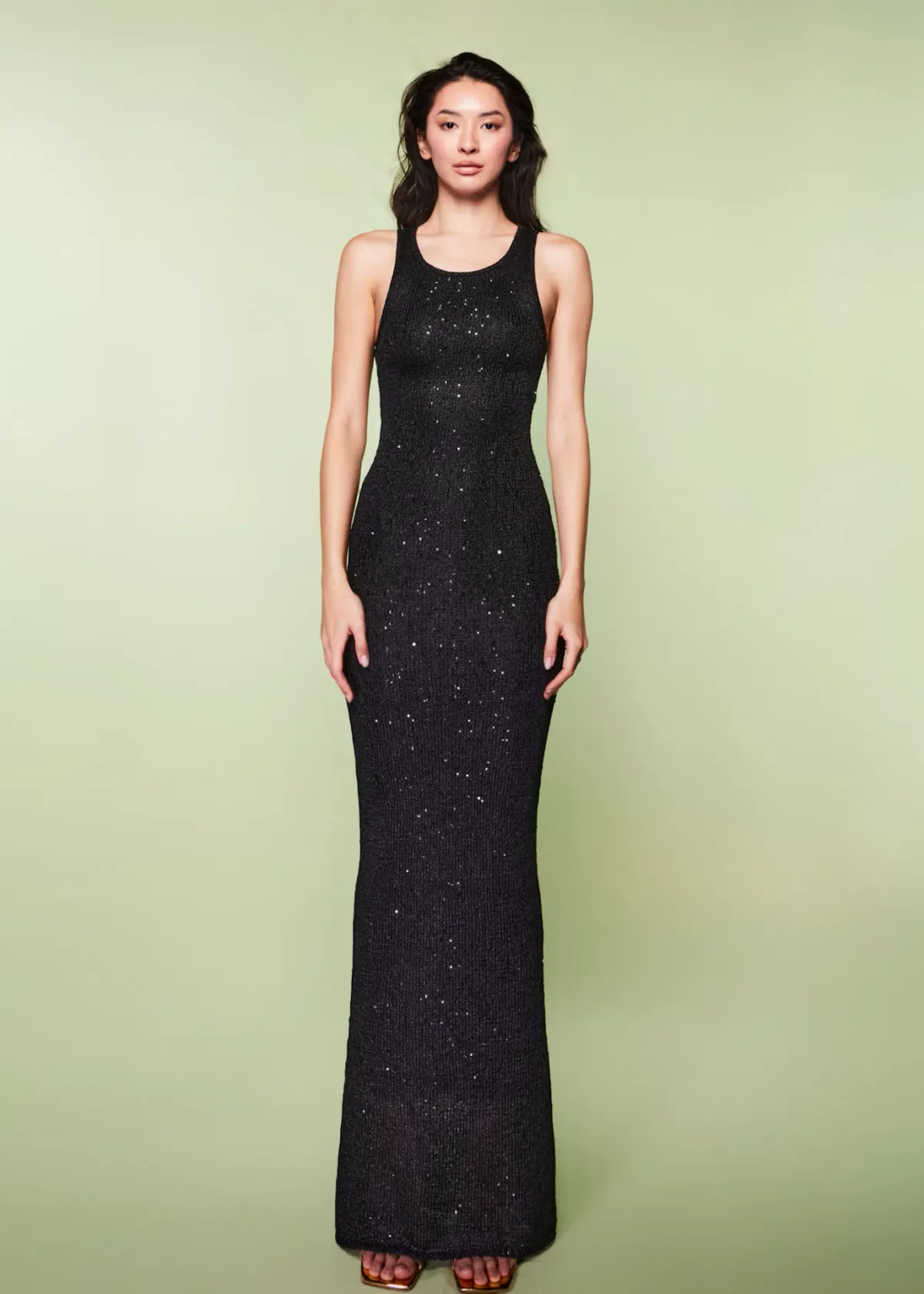 Asta Resort Natalia Dress in Black Sequin Size XS / AU 6 for rent on The Volte - main image