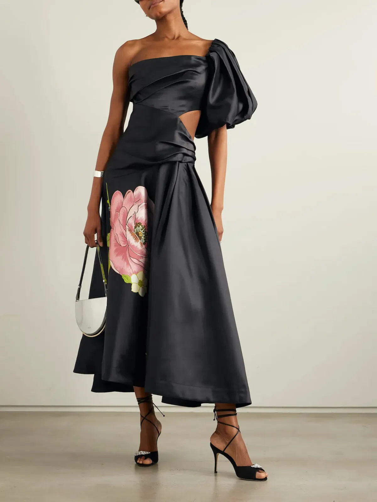 Alemais Regent Noir Maxi Dress Black Floral Size 10 for rent on The Volte - main image