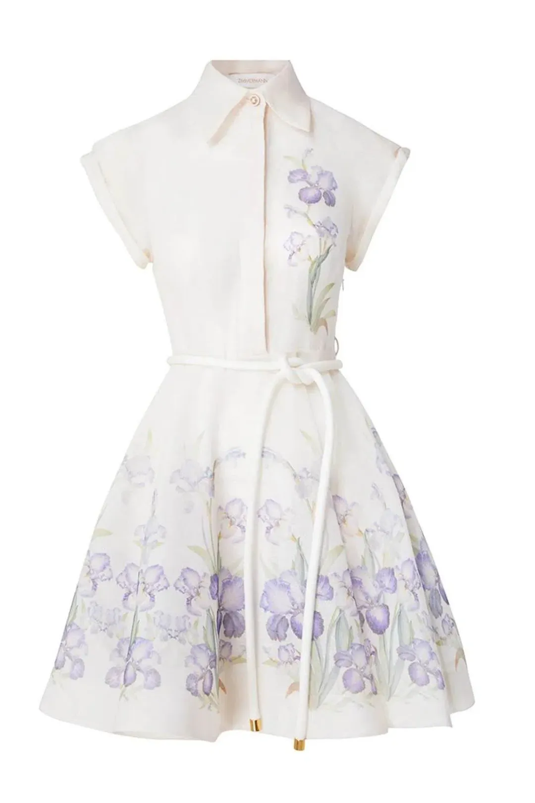 Zimmermann The Natura Flip Dress In Blue Iris Size 1/Au 10  for rent on The Volte - main image