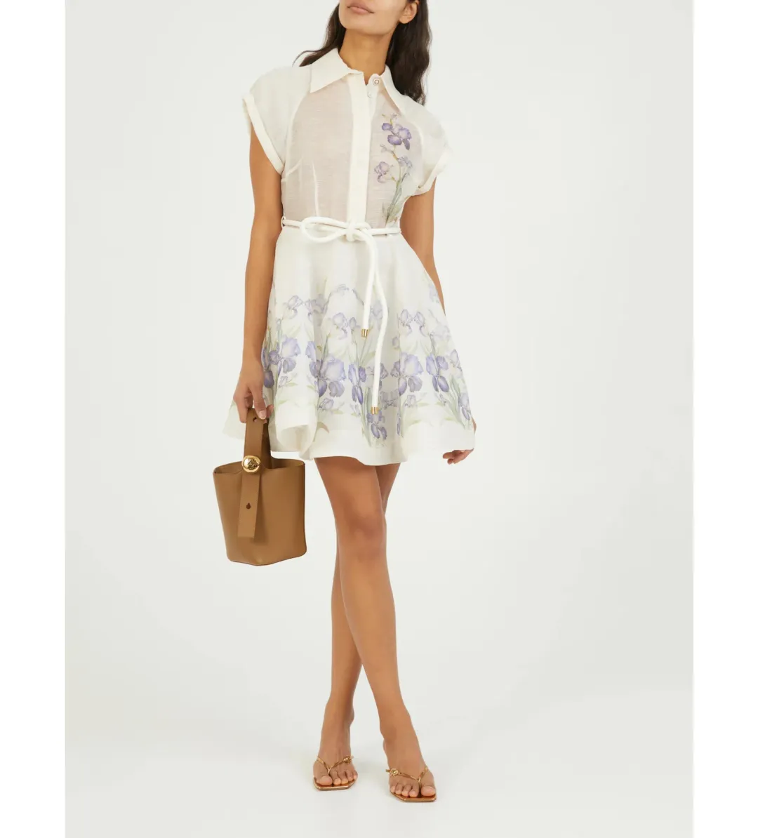 Zimmermann The Natura Flip Dress In Blue Iris Size 1/Au 10  for rent on The Volte - main image