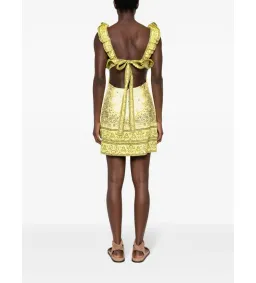 Zimmermann The Matchmaker Frilled Mini in Yellow Bandana Size 0/AU8 for rent on The Volte - image 3