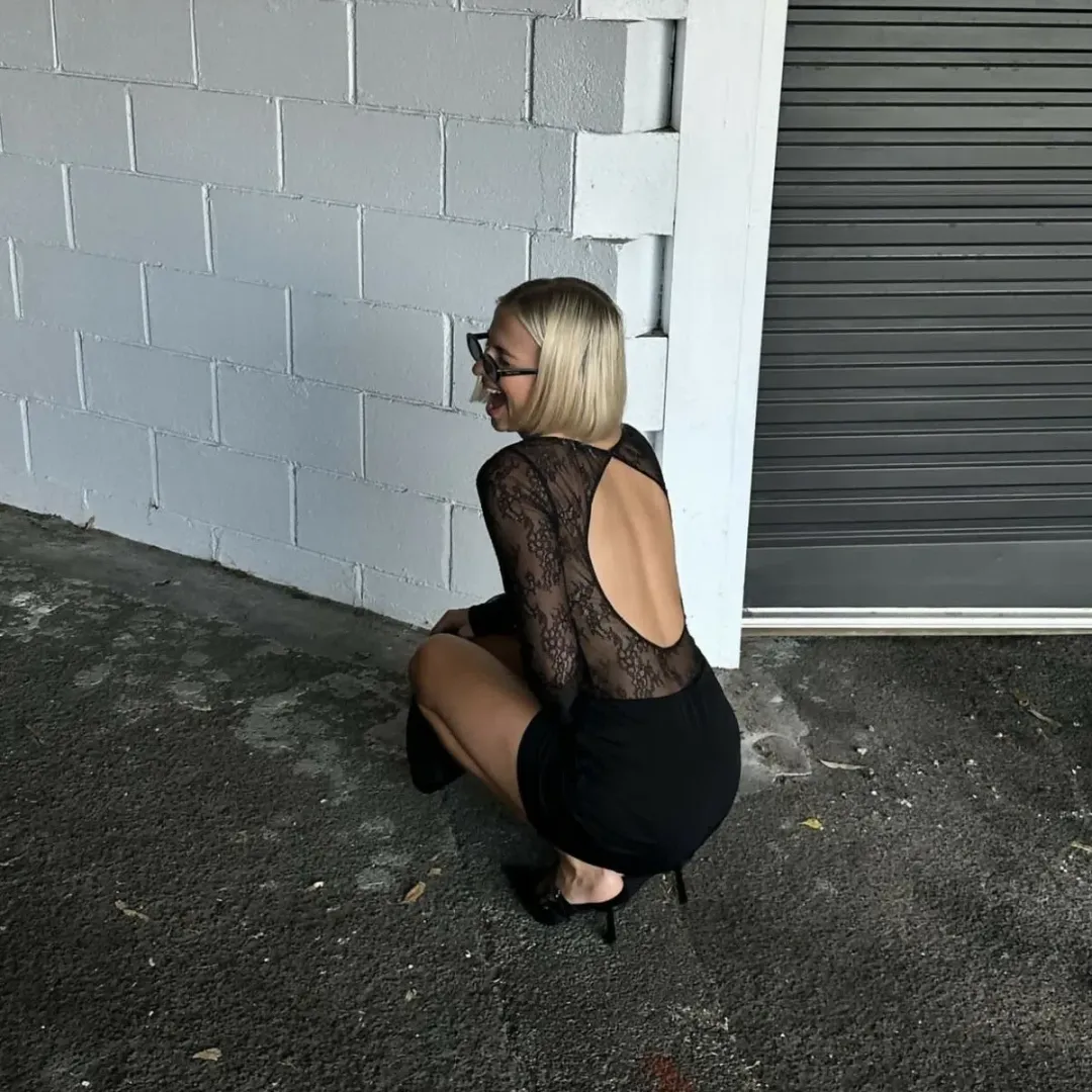 Benni Yana Lace Mini Dress Black Size AU 6 for rent on The Volte - main image