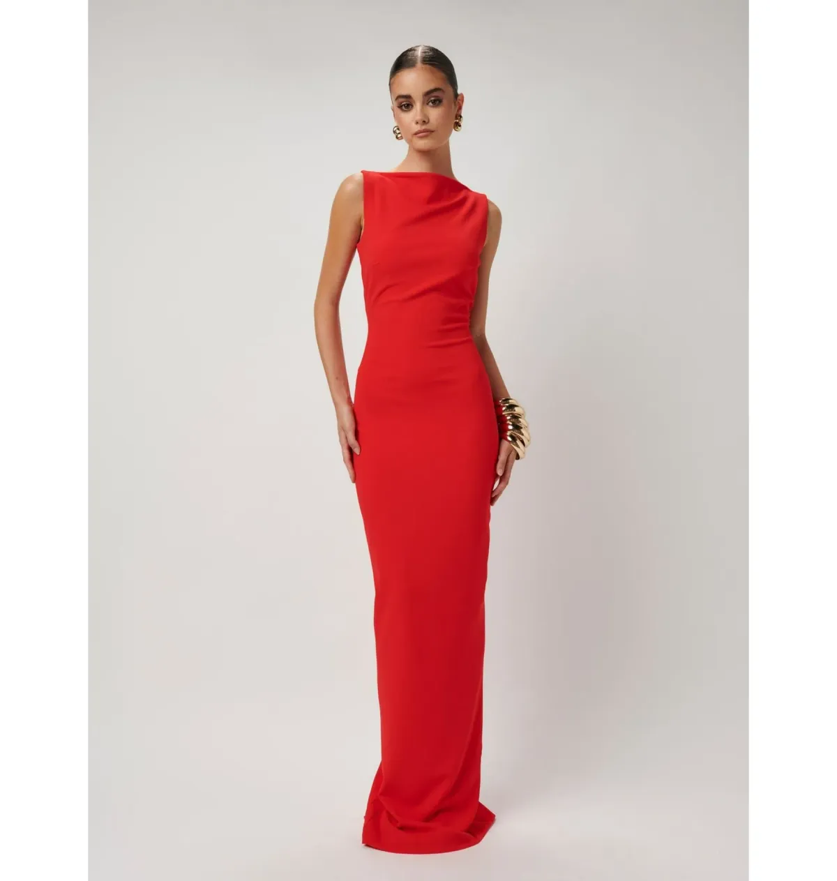 Effie Kats Verona Gown Cherry Red Size AU 6 for rent on The Volte - main image