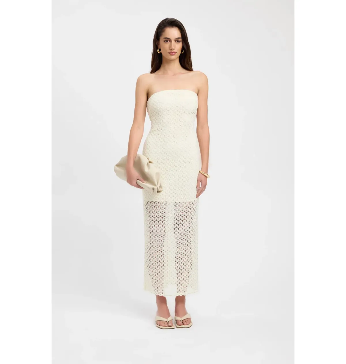 Kookai Savannah Strapless Dress Vanilla Size AU 6 for rent on The Volte - main image