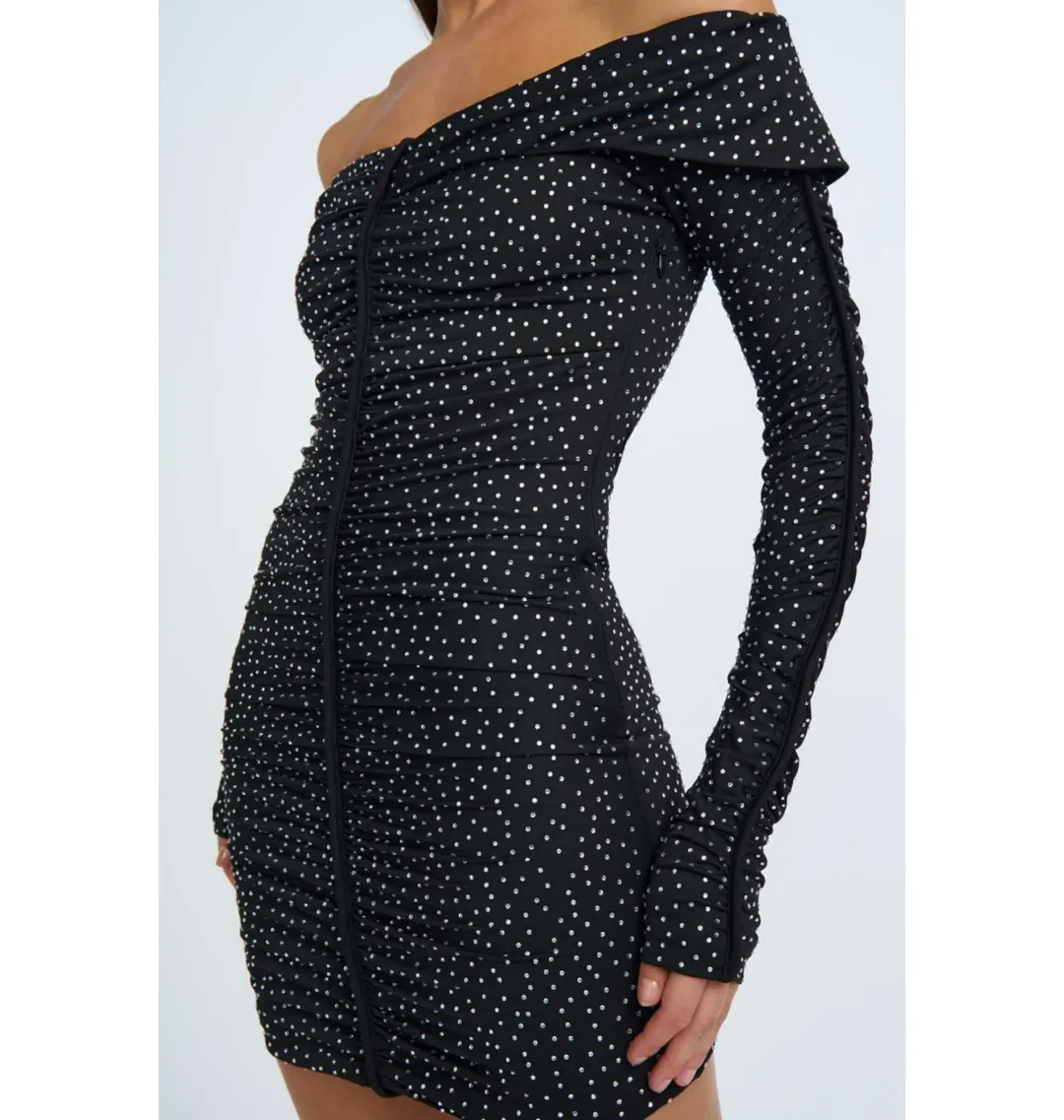 By Johnny Night Shine Party Mini Dress Black Size AU 10 for rent on The Volte - main image