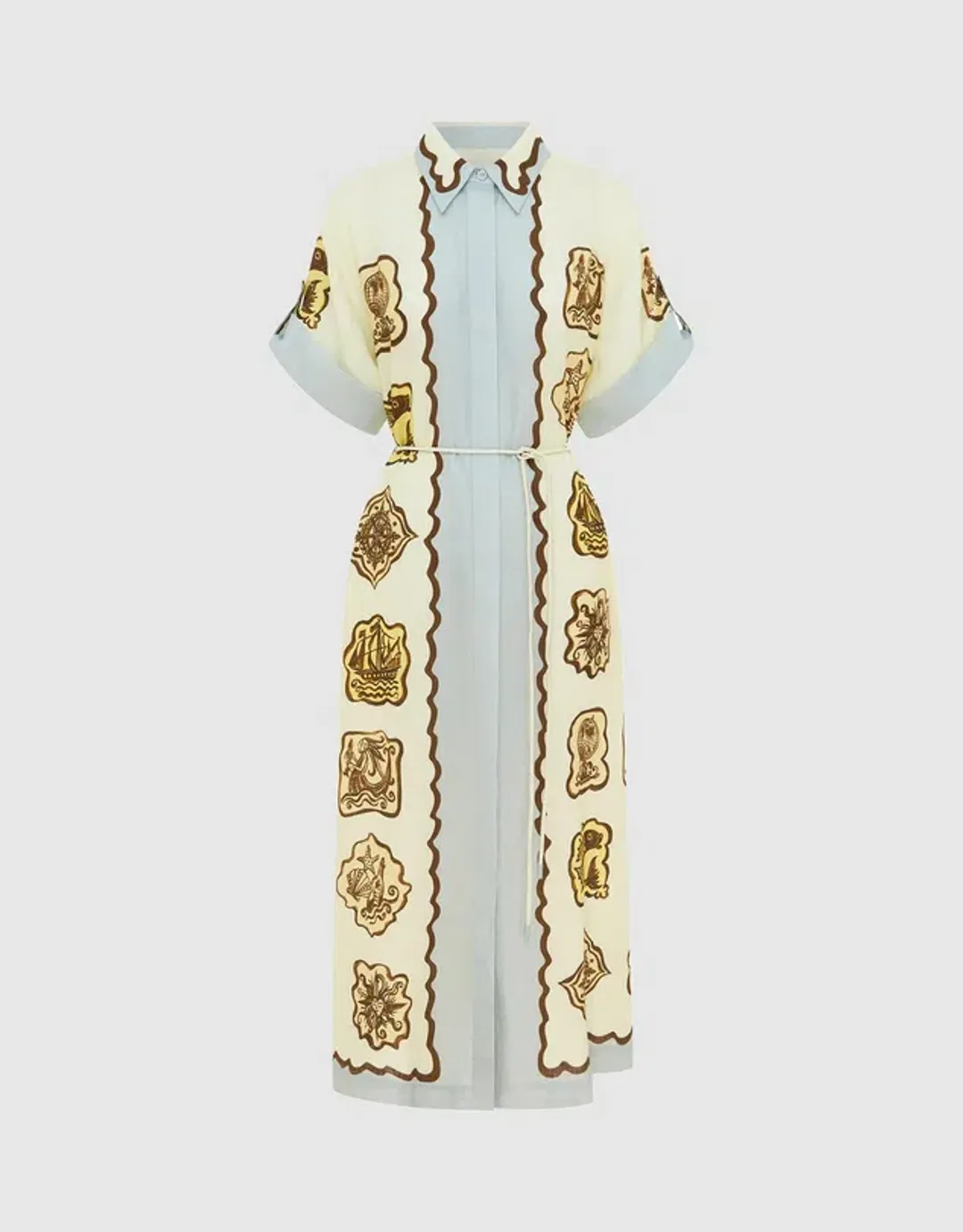 Alemais Relic Maxi Shirtdress Print Size AU 14 for rent on The Volte - main image