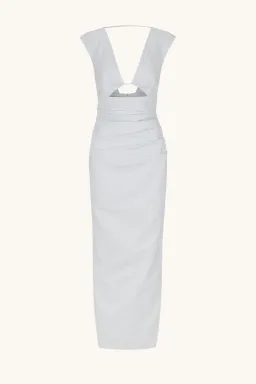 Shona Joy Lani Plunged Cut Out Maxi Dress Sky Ice Blue Size 12 for rent on The Volte - image 6