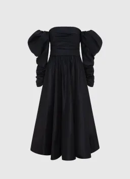 Leo Lin Madison Bustier Midi Dress Ebony Size 16 for rent on The Volte - image 1