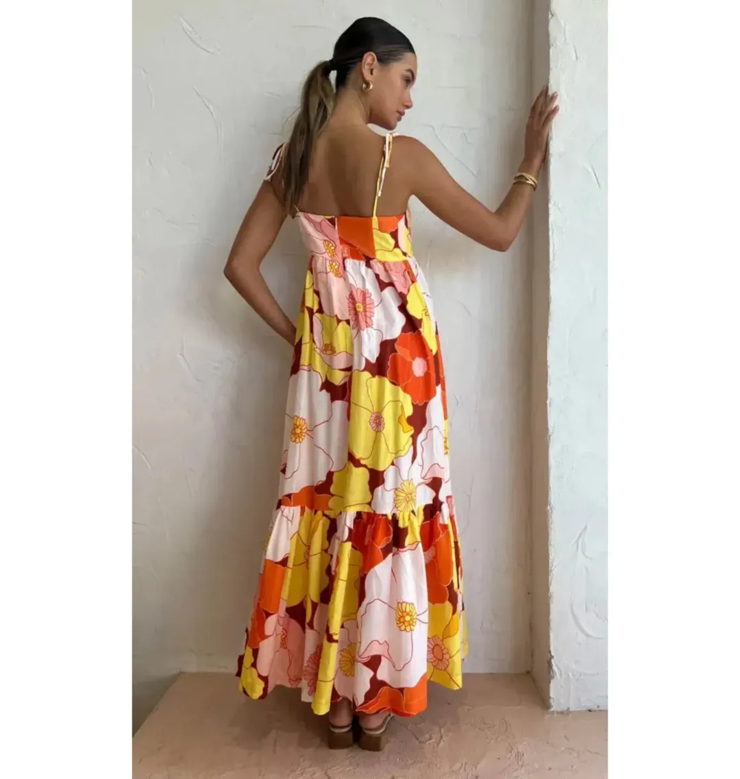 Steele Farida Dress Flower Power Print Size AU 10 for rent on The Volte - main image