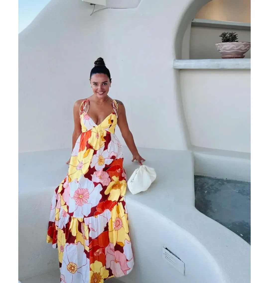 Steele Farida Dress Flower Power Print Size AU 10 for rent on The Volte - main image