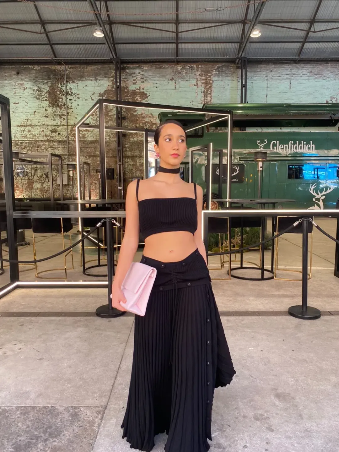 Christopher Esber Deconstruct Multi Panel Knit Dress Black Size 8 for rent on The Volte - main image